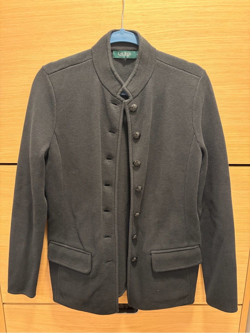 Ralph Lauren Women's Black Military-Style Button Jacket